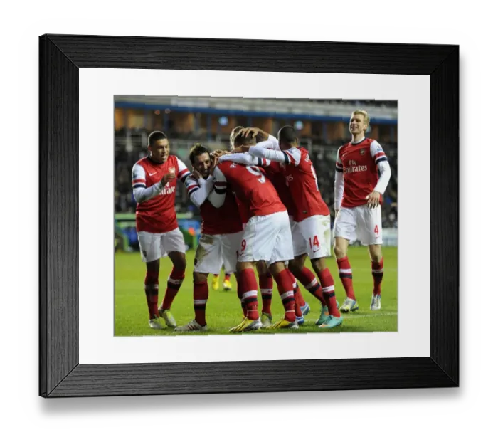 Framed Print : Cazorla and Podolski Celebrate Goals: Reading vs. Arsenal (2012-13) Framed Print : Cazorla and Podolski Celebrate Goals: Reading vs. Arsenal (2012-13)