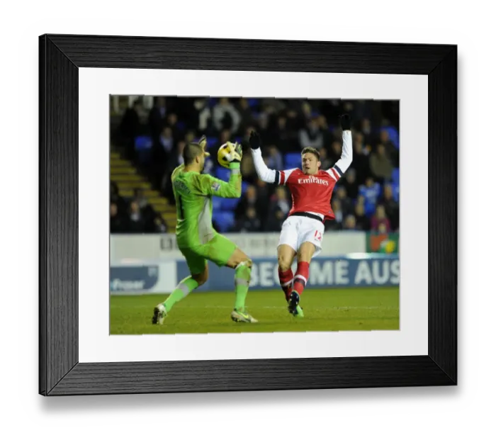 Framed Print : Giroud's Savored Rivalry: Arsenal vs. Reading, Federici Denies Goal (2012-13)