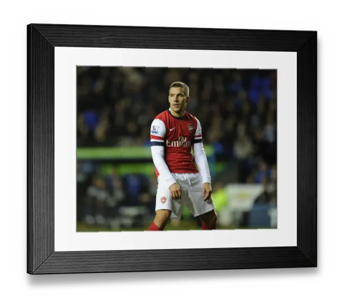Framed Print : Lukas Podolski in Action: Reading vs. Arsenal, Premier League 2012-13 Framed Print : Lukas Podolski in Action: Reading vs. Arsenal, Premier League 2012-13