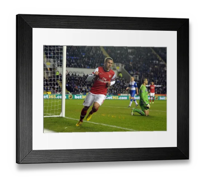 Framed Print : Lukas Podolski Scores First Goal for Arsenal: Reading vs. Arsenal, 2012-13 Premier League Framed Print : Lukas Podolski Scores First Goal for Arsenal: Reading vs. Arsenal, 2012-13 Premier League