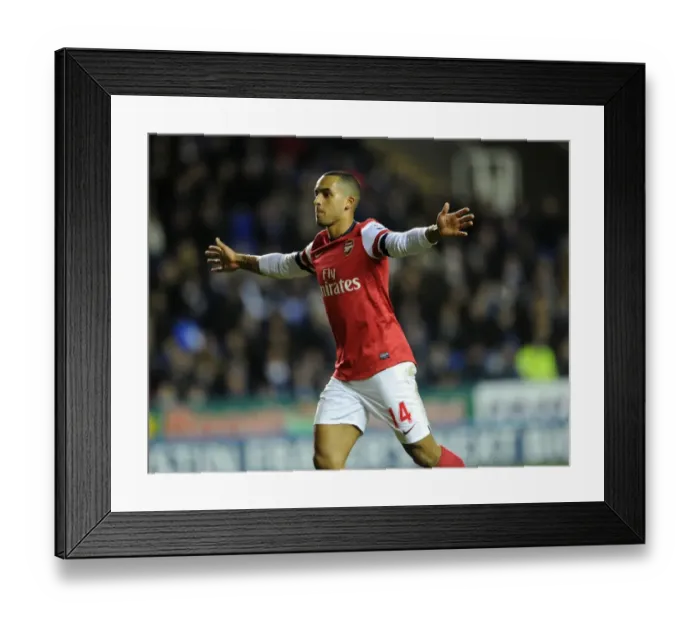 Framed Print : Theo Walcott's Thrilling Goal: Arsenal's Victory over Reading in the Premier League 2012-13