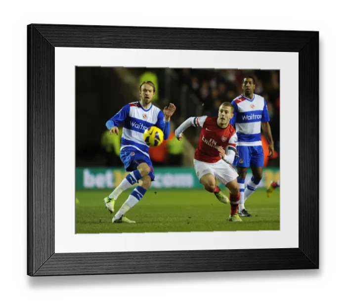 Framed Print : Jack Wilshere Surges Past Kasparas Gorkss: Reading vs Arsenal, Premier League 2012-13 Framed Print : Jack Wilshere Surges Past Kasparas Gorkss: Reading vs Arsenal, Premier League 2012-13