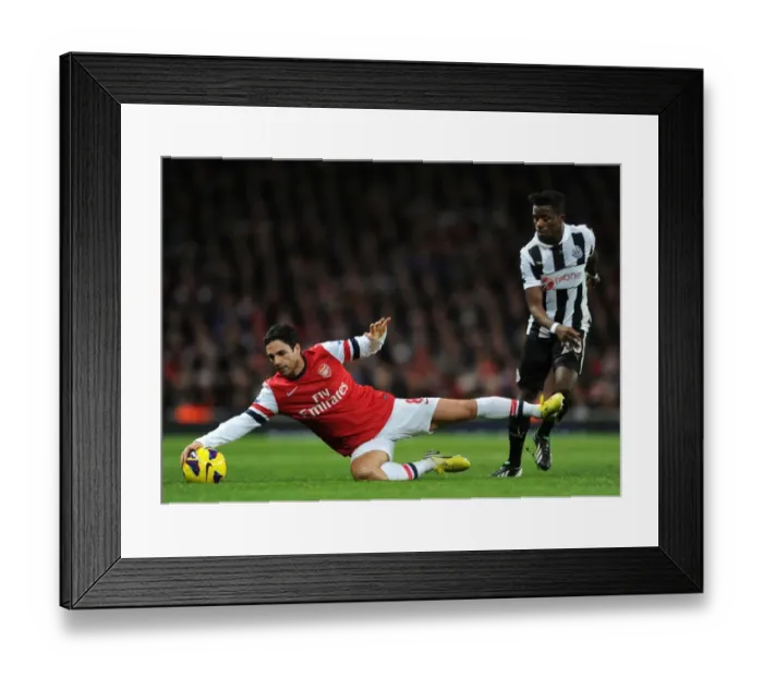 Framed Print : Mikel Arteta vs. Gael Bigirimana: A Battle at Emirates Stadium (Arsenal v Newcastle United, 2012-13) Framed Print : Mikel Arteta vs. Gael Bigirimana: A Battle at Emirates Stadium (Arsenal v Newcastle United, 2012-13)