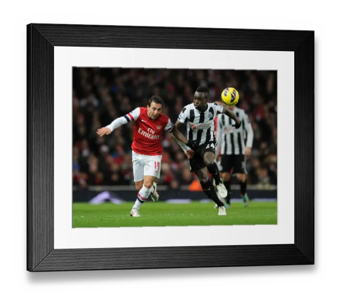 Framed Print : Clash of Midfield Titans: Cazorla vs. Tiote (Arsenal vs. Newcastle United, 2012-13)