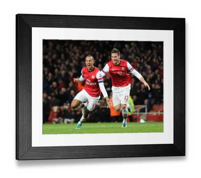 Framed Print : Arsenal: Walcott and Giroud Celebrate Goals Against Newcastle United (2012-13) Framed Print : Arsenal: Walcott and Giroud Celebrate Goals Against Newcastle United (2012-13)