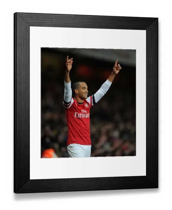 Framed Print : Theo Walcott's Five-Goal Cross: Arsenal's Dominance Over Newcastle United (2012-13)