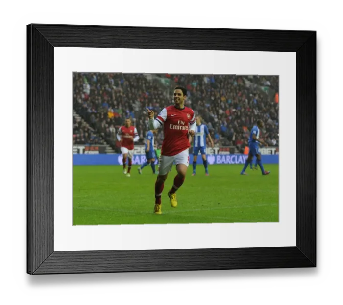Framed Print : Mikel Arteta's Dramatic Winner: Arsenal's Triumph Over Wigan Athletic, Premier League 2012-13 Framed Print : Mikel Arteta's Dramatic Winner: Arsenal's Triumph Over Wigan Athletic, Premier League 2012-13