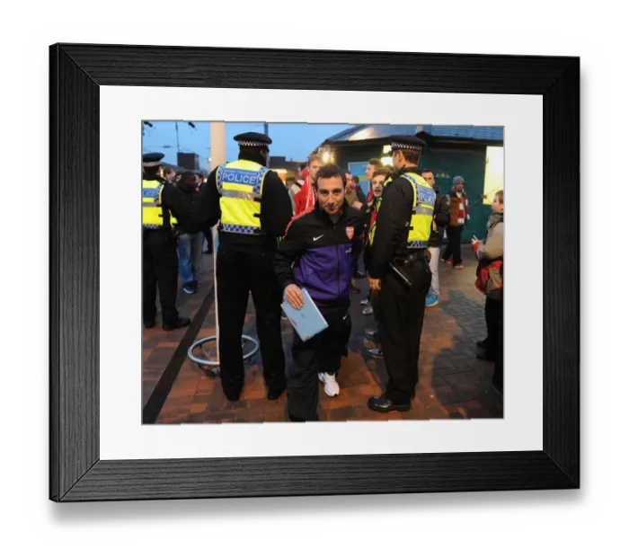 Framed Print : Santi Cazorla Leaves DW Stadium: Wigan Athletic vs. Arsenal, Premier League 2012-13 Framed Print : Santi Cazorla Leaves DW Stadium: Wigan Athletic vs. Arsenal, Premier League 2012-13