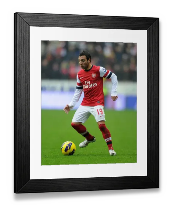 Framed Print : Santi Cazorla: In Action for Arsenal Against Wigan Athletic (2012-13)