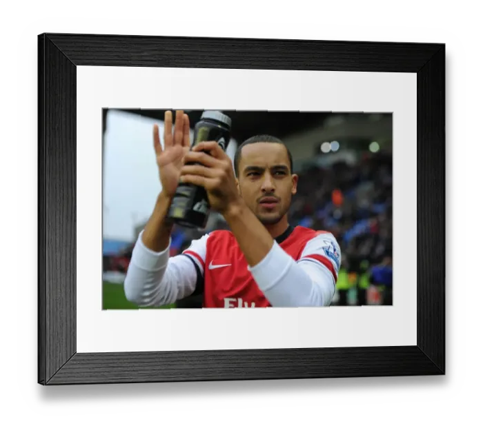 Framed Print : Theo Walcott: Arsenal Star Ready for Wigan Athletic Clash (2012-13)