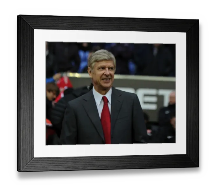 Framed Print : Arsene Wenger: Unwavering Focus at Wigan Athletic (2012-13)