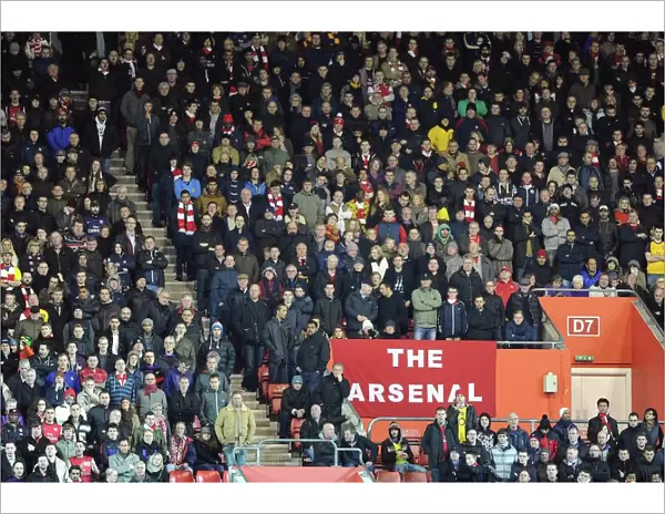 Arsenal fans. Southampton 1: 1 Arsenal. Barclays Premier League. St. Marys Stadium