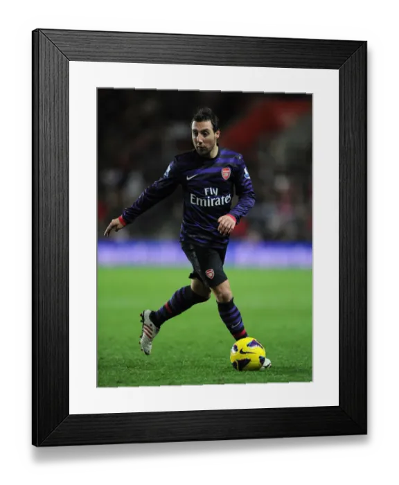 Framed Print : Santi Cazorla in Action: Southampton vs Arsenal, Premier League 2012-13