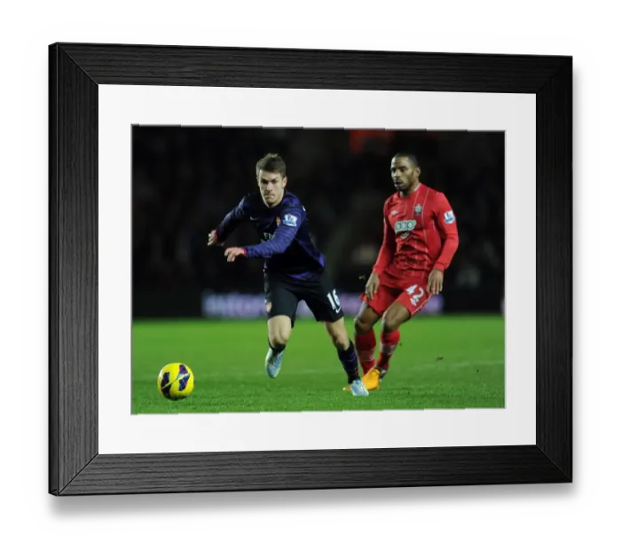 Framed Print : Ramsey Outruns Puncheon: Southampton vs Arsenal, Premier League 2012-13 Framed Print : Ramsey Outruns Puncheon: Southampton vs Arsenal, Premier League 2012-13
