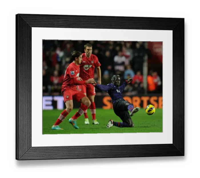 Framed Print : Battling Midfield: Sagna vs. Ramirez in Southampton v Arsenal (2012-13)