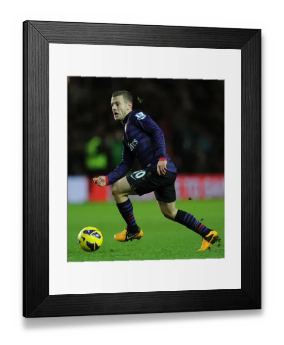 Framed Print : Jack Wilshere in Action: Southampton vs Arsenal, Premier League 2012-13
