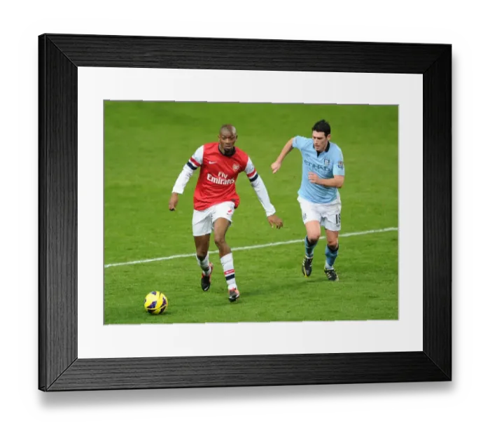 Framed Print : Arsenal vs Manchester City: Abou Diaby vs Gareth Barry Clash in the Premier League Framed Print : Arsenal vs Manchester City: Abou Diaby vs Gareth Barry Clash in the Premier League
