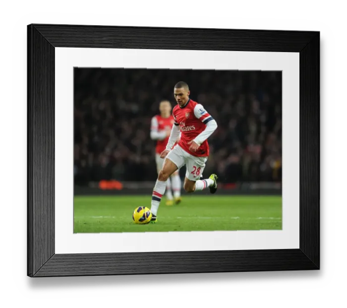 Framed Print : Arsenal vs Manchester City: Kieran Gibbs in Action, Premier League 2012-13