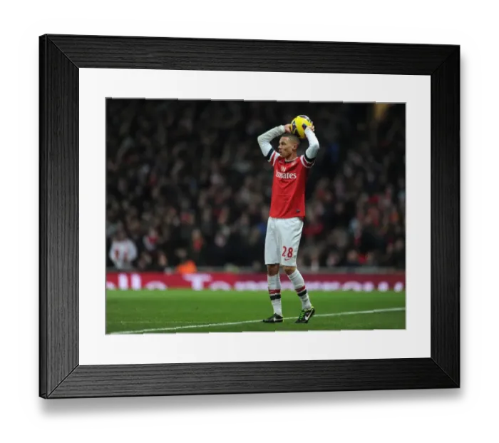 Framed Print : Kieran Gibbs in Action: Arsenal vs Manchester City (2012-13) - Emirates Stadium