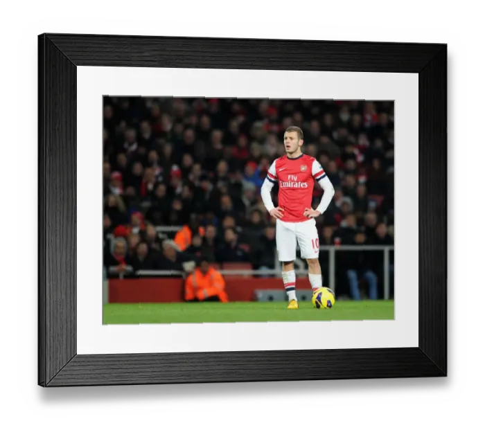 Framed Print : Jack Wilshere (Arsenal). Arsenal 0: 2 Manchester City. Barclays Premier League. Emirates Stadium