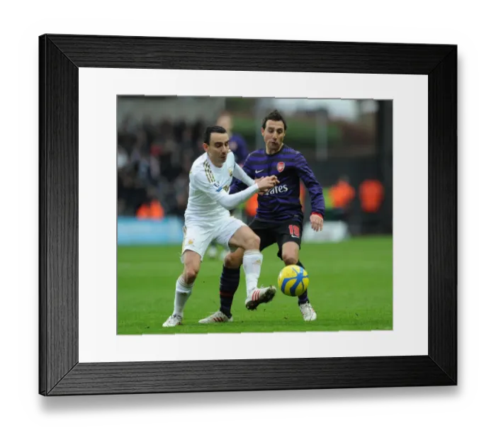 Framed Print : Intense Rivalry: Santi Cazorla vs. Leon Britton - Swansea vs. Arsenal FA Cup Clash Framed Print : Intense Rivalry: Santi Cazorla vs. Leon Britton - Swansea vs. Arsenal FA Cup Clash