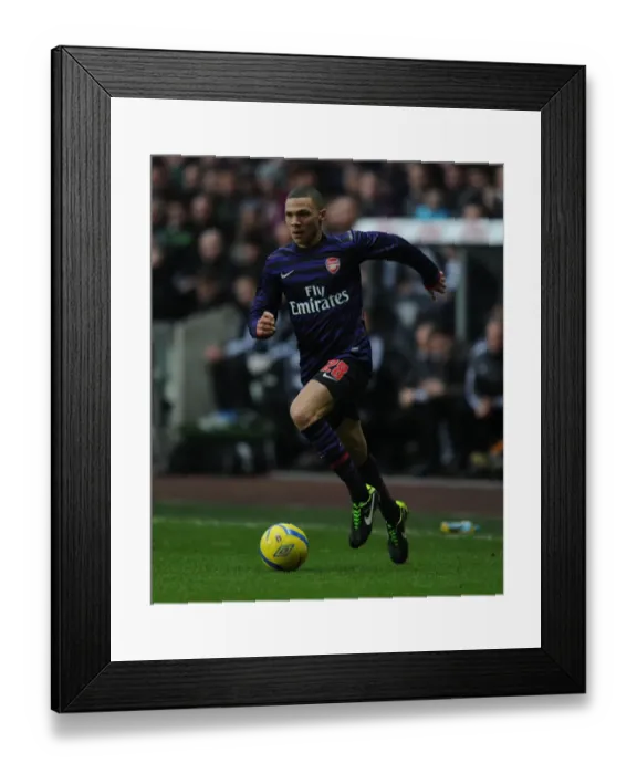 Framed Print : Kieran Gibbs in Action: Swansea v Arsenal - FA Cup 3rd Round