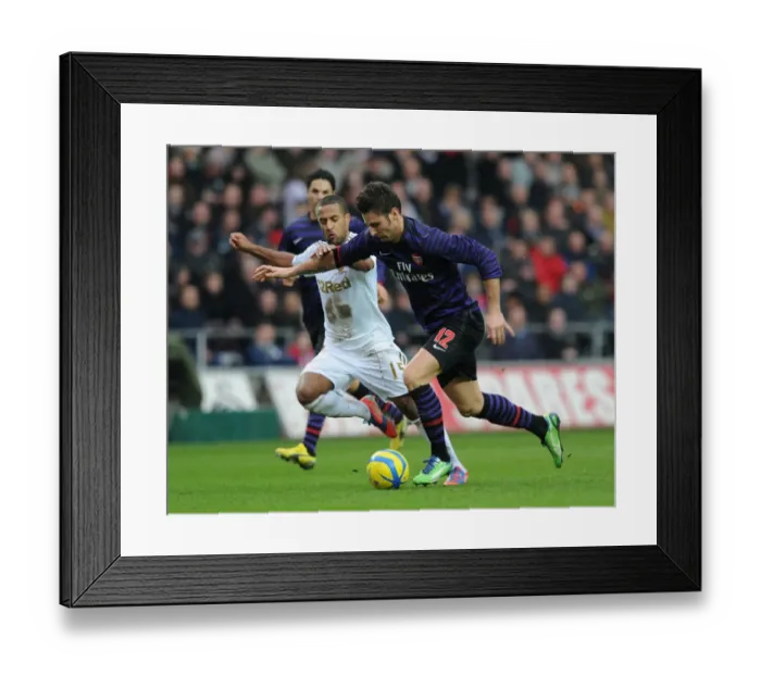 Framed Print : Olivier Giroud (Arsenal) Wayne Routledge (Swansea). Swansea 2: 2 Arsenal. FA Cup 3rd Round Framed Print : Olivier Giroud (Arsenal) Wayne Routledge (Swansea). Swansea 2: 2 Arsenal. FA Cup 3rd Round