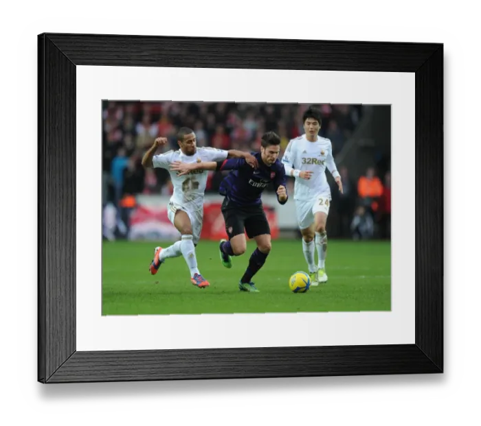 Framed Print : Giroud vs. Routledge: Clash at the Liberty - FA Cup Third Round Showdown