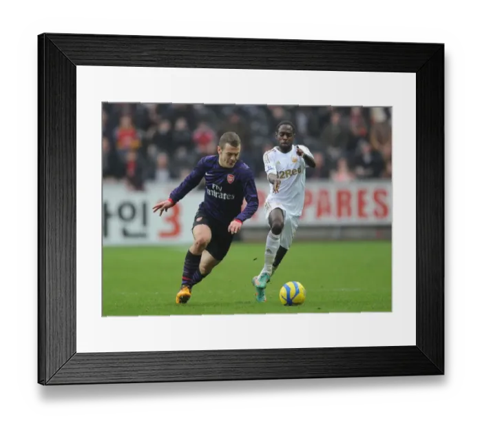 Framed Print : Battle of the Midfield: Jack Wilshere vs. Nathan Dyer - FA Cup Clash (Swansea vs. Arsenal, 2012-13)