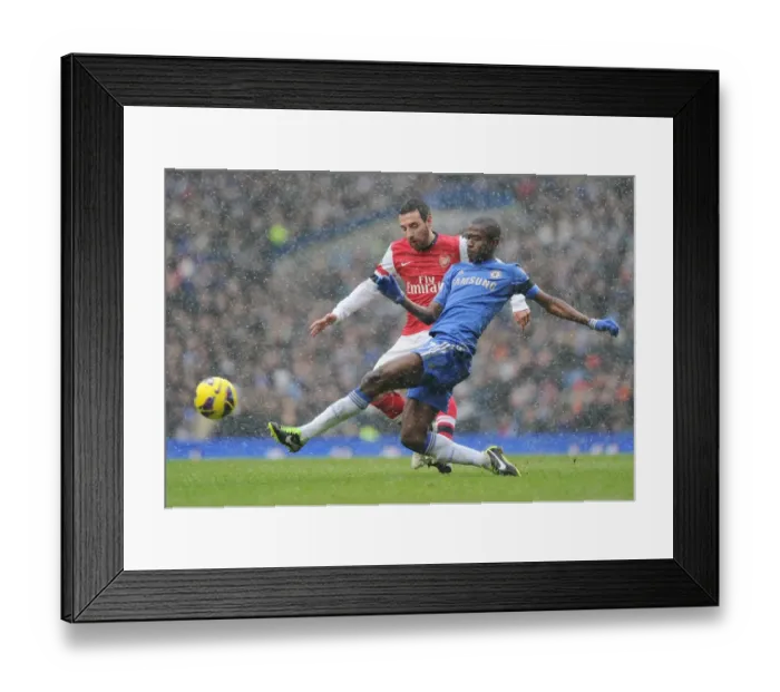 Framed Print : Clash of Midfield Titans: Santi Cazorla vs. Ramires (Chelsea vs. Arsenal, Premier League) Framed Print : Clash of Midfield Titans: Santi Cazorla vs. Ramires (Chelsea vs. Arsenal, Premier League)
