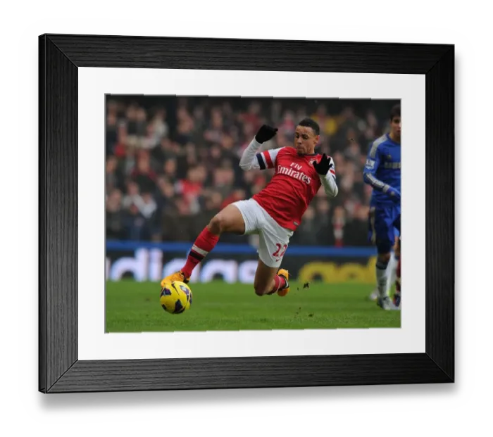 Framed Print : Francis Coquelin: Battle at Stamford Bridge - Chelsea vs Arsenal, Premier League 2012-13