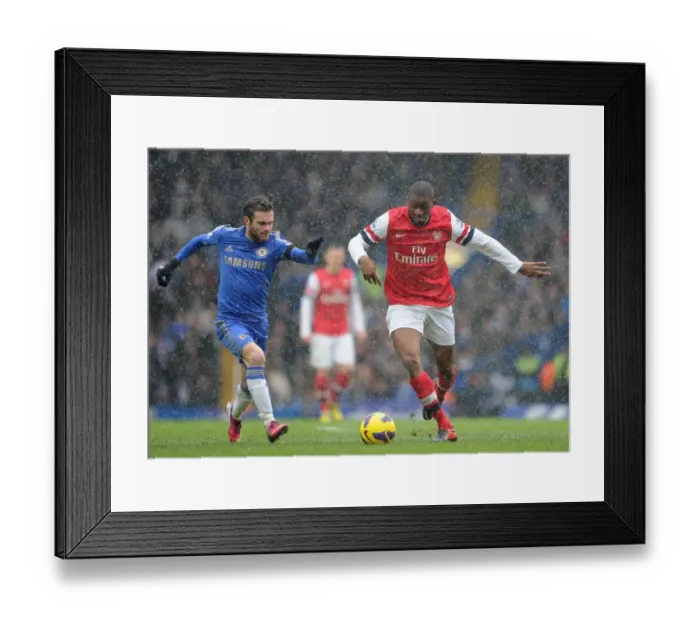 Framed Print : Abou Diaby (Arsena) Juan Mata (Chelsea). Chelsea 2: 1 Arsenal. Barclays Premier League Framed Print : Abou Diaby (Arsena) Juan Mata (Chelsea). Chelsea 2: 1 Arsenal. Barclays Premier League