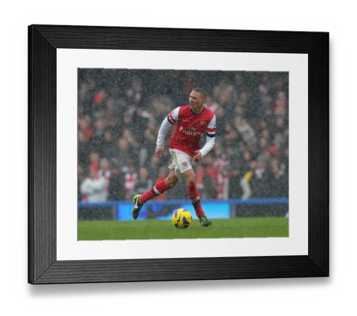 Framed Print : Kieran Gibbs in Action: Chelsea vs. Arsenal, Premier League 2012-13