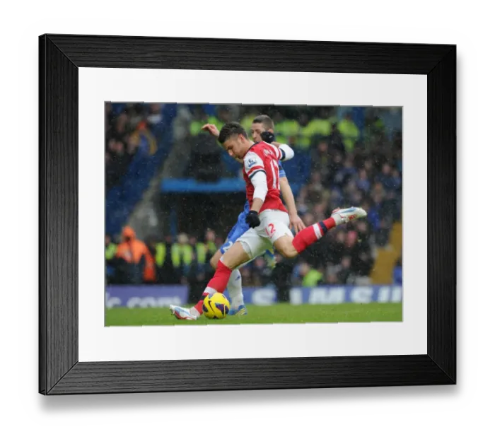 Framed Print : Olivier Giroud (Arsenal). Chelsea 2: 1 Arsenal. Barclays Premier League. Stamford Bridge, 20 / 1 / 13 Framed Print : Olivier Giroud (Arsenal). Chelsea 2: 1 Arsenal. Barclays Premier League. Stamford Bridge, 20 / 1 / 13
