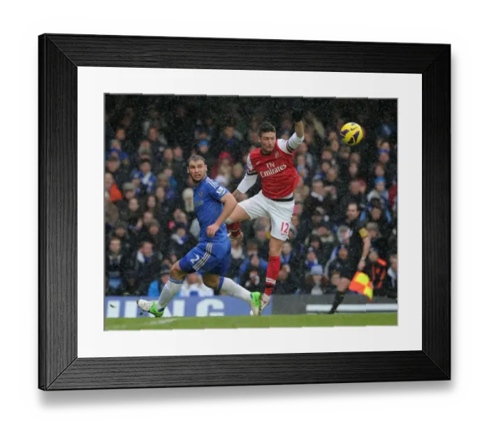 Framed Print : Clash at Stamford Bridge: Giroud vs. Ivanovic Framed Print : Clash at Stamford Bridge: Giroud vs. Ivanovic