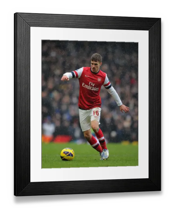 Framed Print : Aaron Ramsey in Action: Chelsea vs. Arsenal, Premier League 2012-13