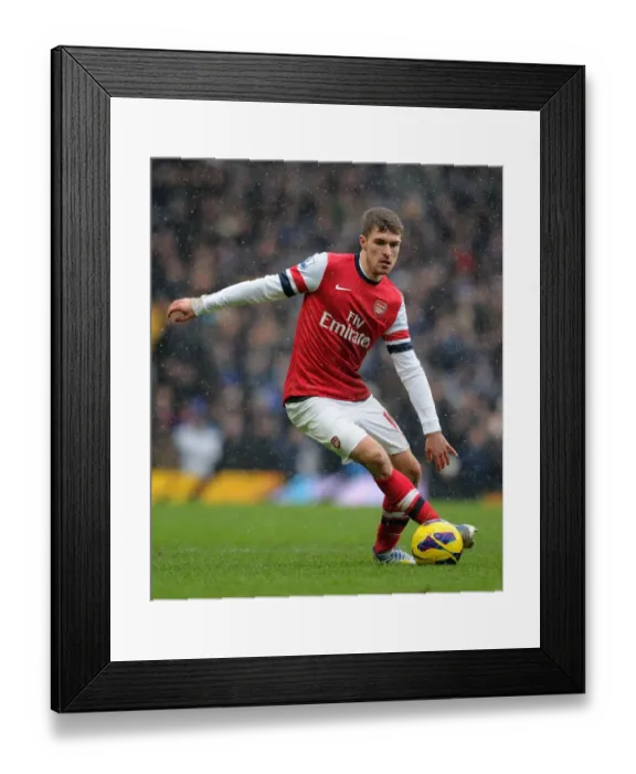 Framed Print : Aaron Ramsey in Action: Chelsea vs. Arsenal, Premier League 2012-13