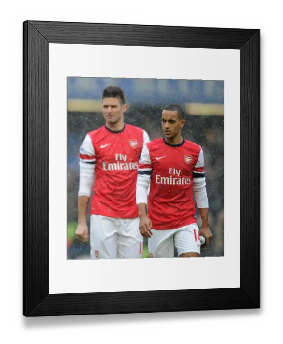 Framed Print : Theo Walcott (Arsena). Chelsea 2: 1 Arsenal. Barclays Premier League. Stamford Bridge, 20  /  1  /  13