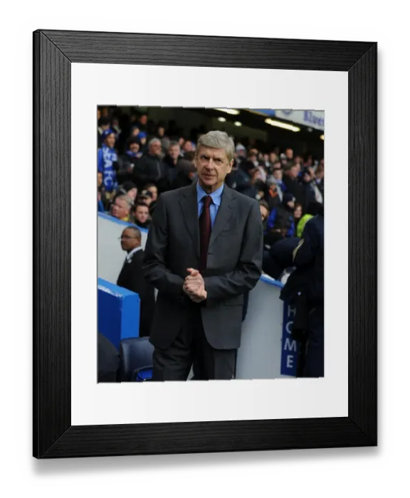 Framed Print : Arsene Wenger at Stamford Bridge: Chelsea vs Arsenal, Premier League 2012-13 Framed Print : Arsene Wenger at Stamford Bridge: Chelsea vs Arsenal, Premier League 2012-13