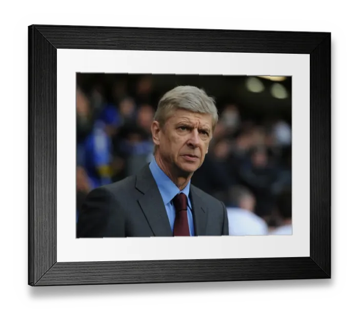 Framed Print : Arsene Wenger: Pre-Match Focus at Stamford Bridge (Chelsea v Arsenal, Premier League 2012-13)