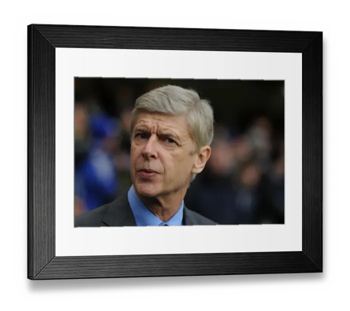 Framed Print : Arsene Wenger: Pre-Match Focus at Stamford Bridge (Chelsea vs Arsenal, 2012-13)