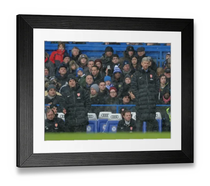 Framed Print : Arsene Wenger and Steve Bould: The Arsenal Duo at Stamford Bridge, 2013 Framed Print : Arsene Wenger and Steve Bould: The Arsenal Duo at Stamford Bridge, 2013