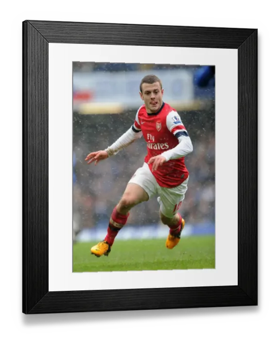 Framed Print : Jack Wilshere in Action: Chelsea vs. Arsenal, Premier League 2012-13