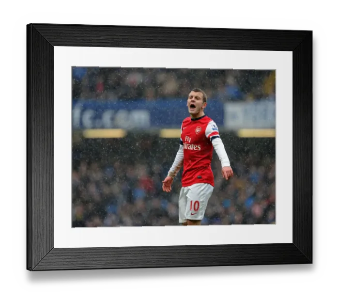 Framed Print : Jack Wilshere: In Action against Chelsea (2013)