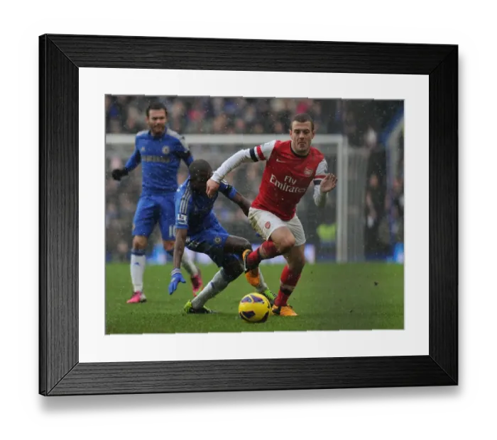 Framed Print : Jack Wilshere Outmaneuvers Ramires: Chelsea vs. Arsenal, Premier League 2012-13 Framed Print : Jack Wilshere Outmaneuvers Ramires: Chelsea vs. Arsenal, Premier League 2012-13