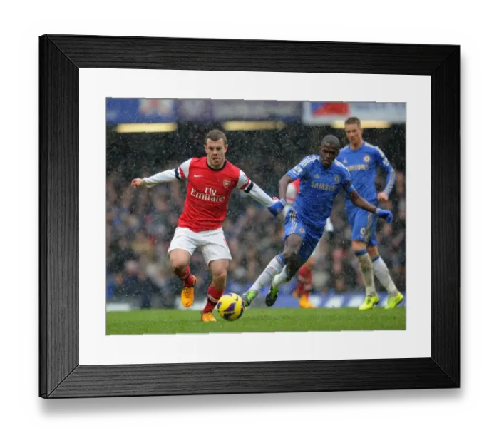 Framed Print : Clash of Titans: Wilshere vs. Ramires - A Premier League Showdown