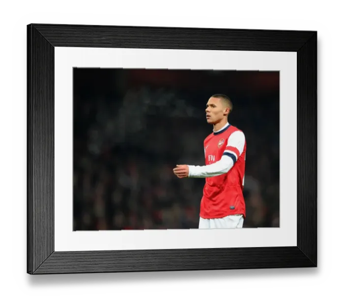 Framed Print : Kieran Gibbs (Arsenal). Arsenal 1: 0 Swansea City. FA Cup 3rd Round replay. Emirates Stadium Framed Print : Kieran Gibbs (Arsenal). Arsenal 1: 0 Swansea City. FA Cup 3rd Round replay. Emirates Stadium