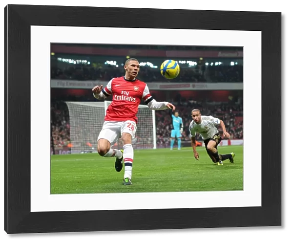 Kieran Gibbs (Arsenal) Ashley Richards (Swansea). Arsenal 1: 0 Swansea City. FA Cup 3rd Round replay