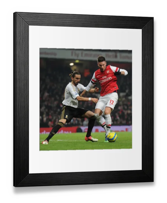 Framed Print : Giroud vs. Flores: A FA Cup Battle at the Emirates Framed Print : Giroud vs. Flores: A FA Cup Battle at the Emirates