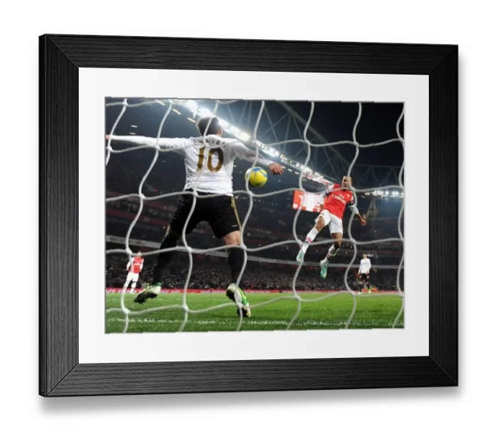 Framed Print : Theo Walcott's Shot Thwarted by Danny Graham in FA Cup Third Round Replay